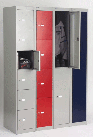 Bisley Basic Lockerkast CLK 181 - - CLK184 - CLK186, Diepte 45,5 cm, Metaal