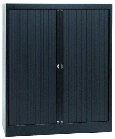 Raad Voorloper Snazzy Mmax voordeel Roldeurkasten HET412133S b120 breed x h 133 cm hoog Voordelig  Zwart - Wit - Zilver - kantoor