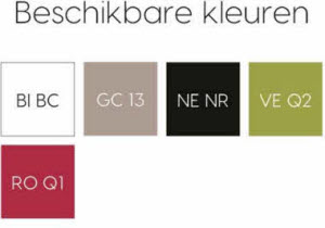 Beschikbare kleuren van de H490 barstoelen