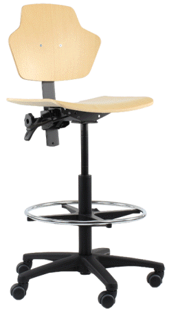 Thonet S64 VDR bureaustoel beuken naturel met chroom onderstel