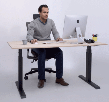 JUMMICO Elektrisch Verstelbaar Bureau 160x80 Cm – Met 4 Geheugenstanden, Ergonomisch Zit-sta Bureaublad (walnoot)